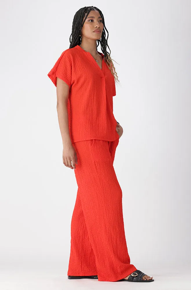 EDITH TEXTURED SHORTSLEEVE PORTOFINO TOP sold by Dunns product image thumbnail 5