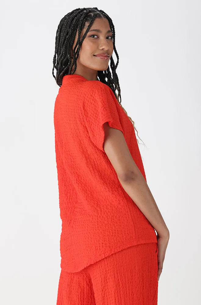 EDITH TEXTURED SHORTSLEEVE PORTOFINO TOP sold by Dunns product image thumbnail 2
