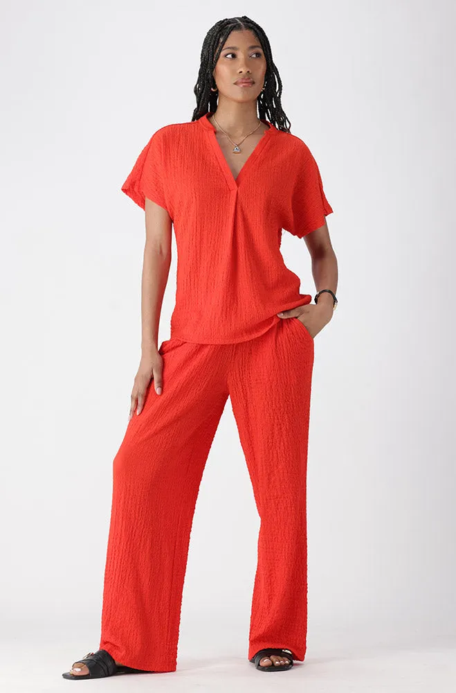 EDITH TEXTURED SHORTSLEEVE PORTOFINO TOP sold by Dunns product image thumbnail 4