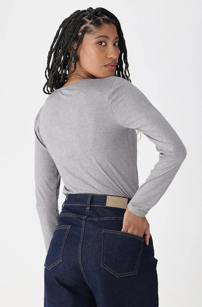 Cleo Crew Neck Tee _ 160024 _ Grey sold by Dunns product image thumbnail 3