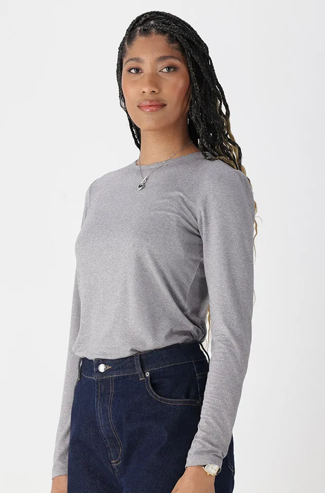 Cleo Crew Neck Tee _ 160024 _ Grey sold by Dunns product image thumbnail 2