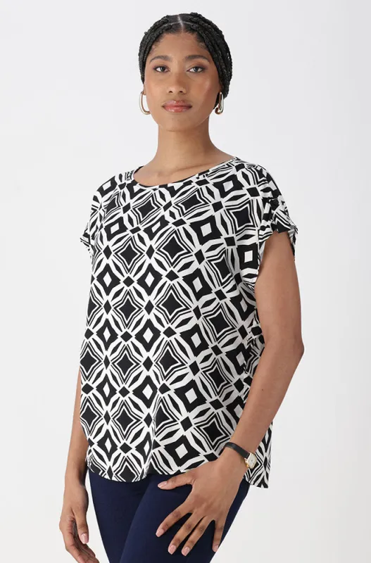 ROSE BOXY TOP sold by Dunns