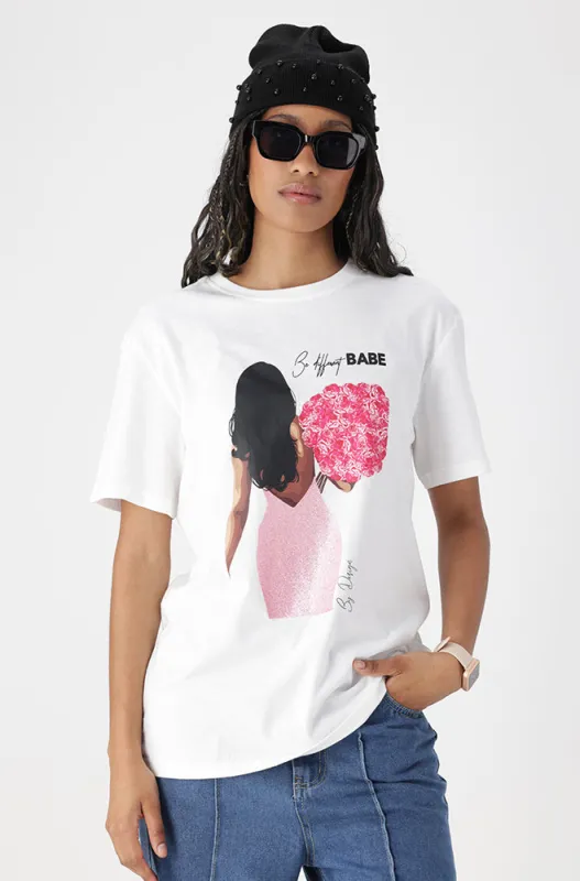 Jade Graphic Boyfriend Tee _ 163241 _ White sold by Dunns