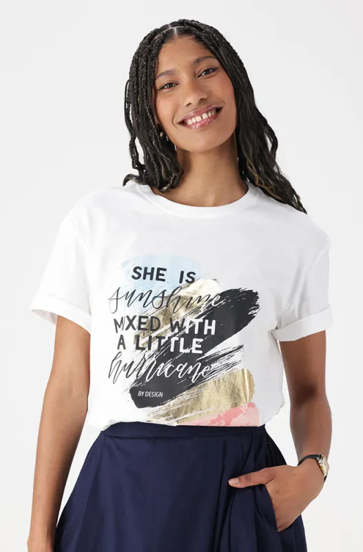 Jade Graphic Boyfriend Tee _ 163240 _ White sold by Dunns