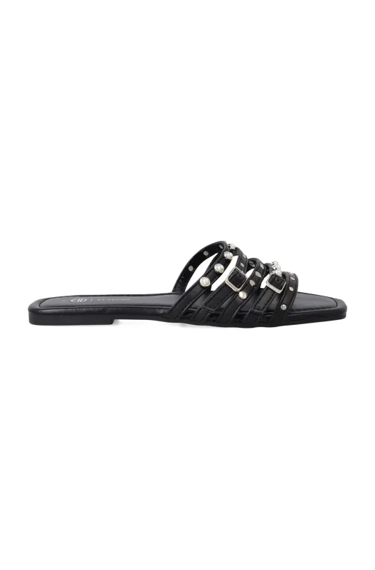 Marli studded mule sandal sold by Dunns