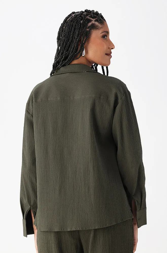 MALIA TEXTURED LONG SLEEVE SHIRT sold by Dunns product image thumbnail 3