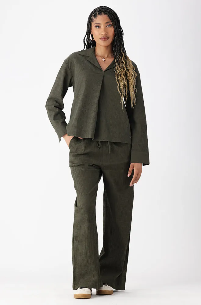 MALIA TEXTURED LONG SLEEVE SHIRT sold by Dunns product image thumbnail 4