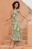 Amelia One Shoulder Linen Dress _ 165158 _ Green sold by Dunns