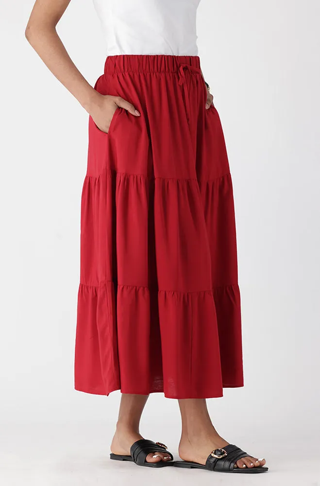 MIA TIERED SKIRT _ 163291 _ Red sold by Dunns product image thumbnail 3