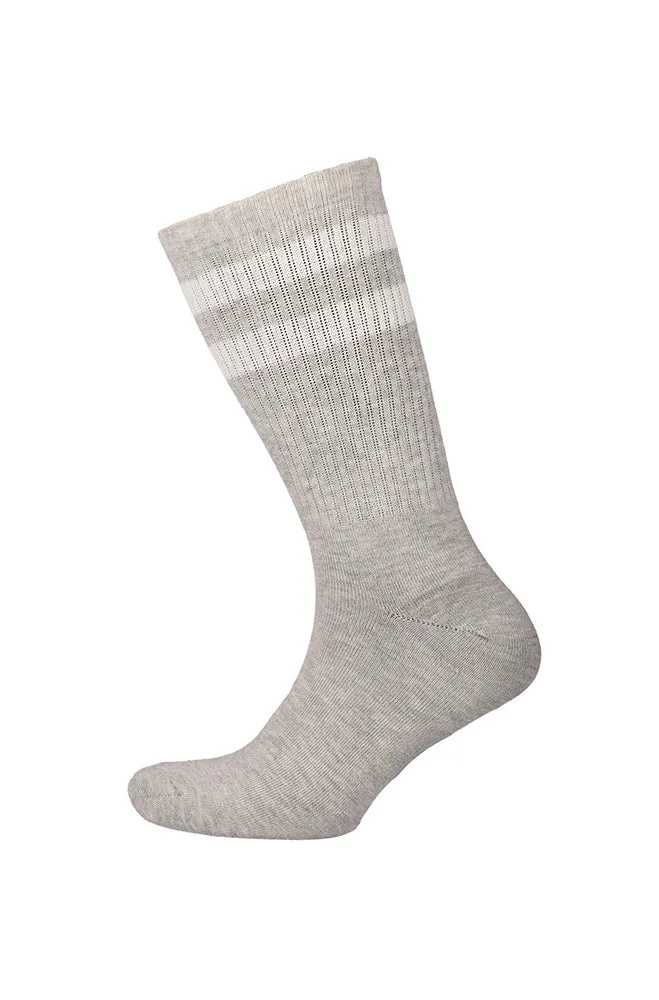 Tyson Single Sock _ 157239 _ Grey Mel sold by Dunns