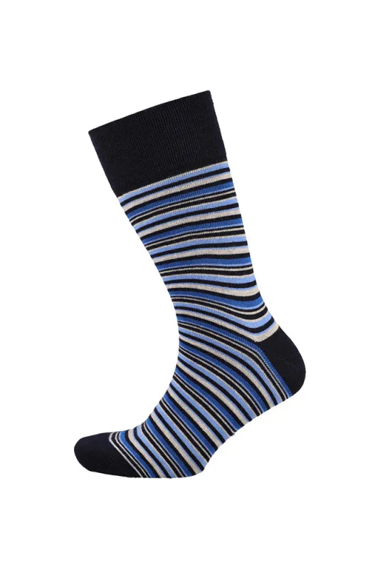 Peyton Single Sock _ 157223 _ Blue sold by Dunns