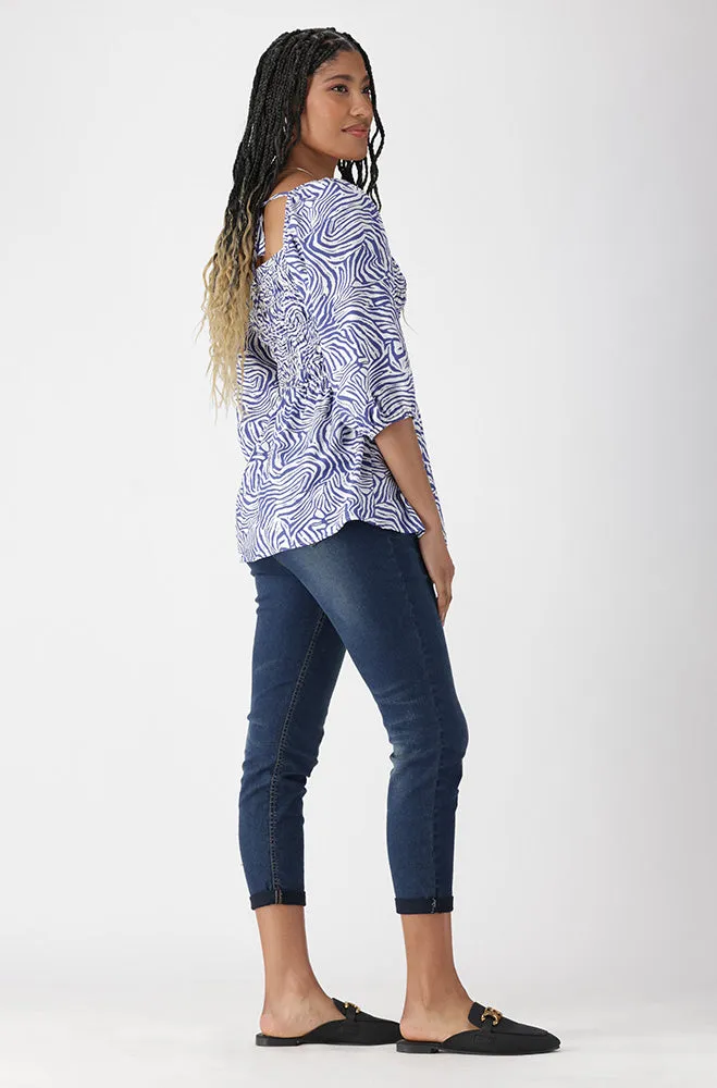 JASMINE PRINTED PEASANT TOP sold by Dunns product image thumbnail 5