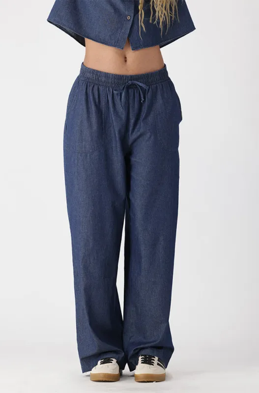 ENYA CHAMBRAY PANTS  _ 166228 _ Dark Wash sold by Dunns