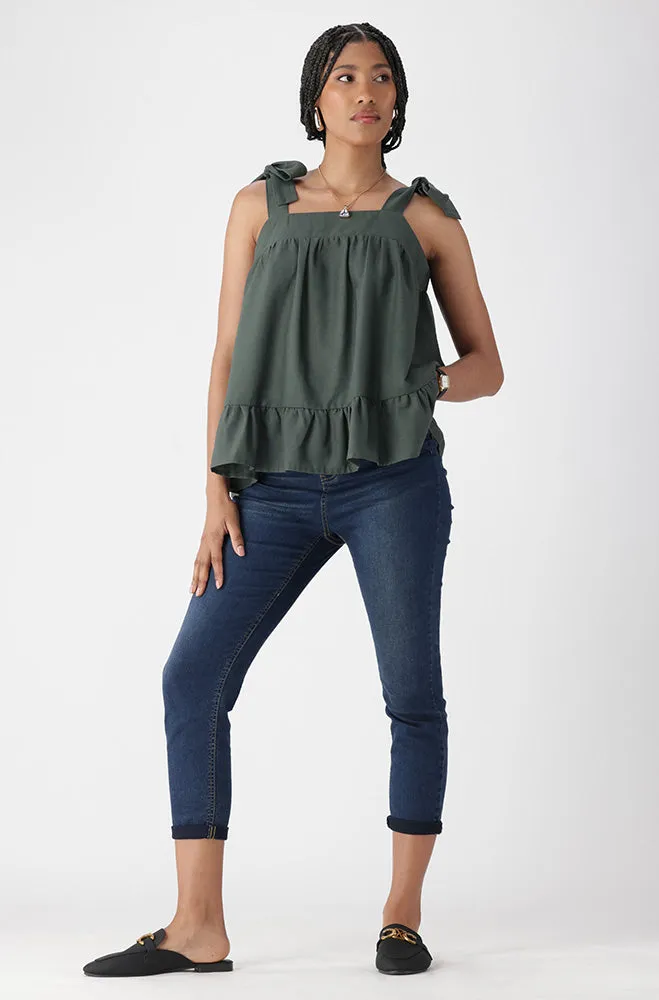 ALANA LINEN BLEND TOP sold by Dunns product image thumbnail 4
