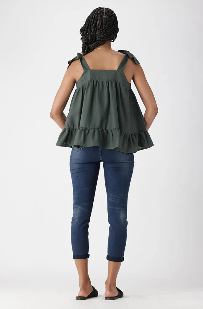 ALANA LINEN BLEND TOP sold by Dunns product image thumbnail 5