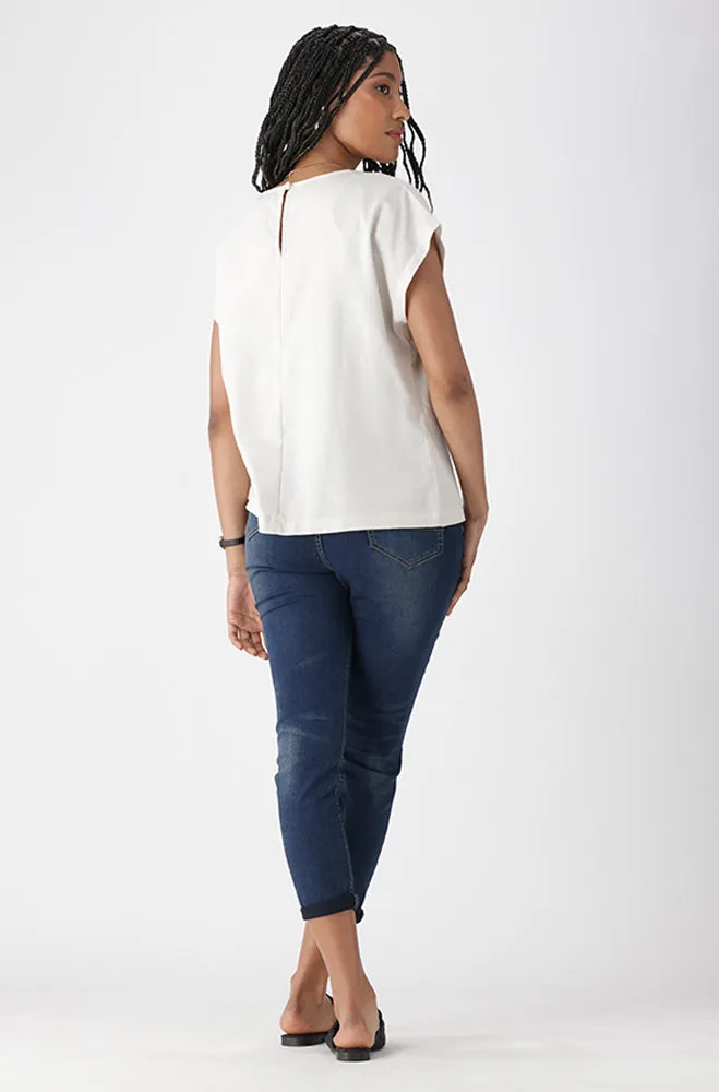 LYDIA LINEN BLEND BOXY TOP sold by Dunns product image thumbnail 5