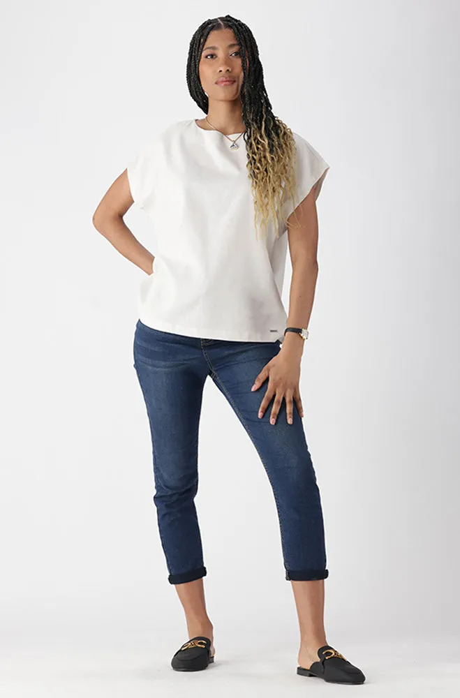 LYDIA LINEN BLEND BOXY TOP sold by Dunns product image thumbnail 4