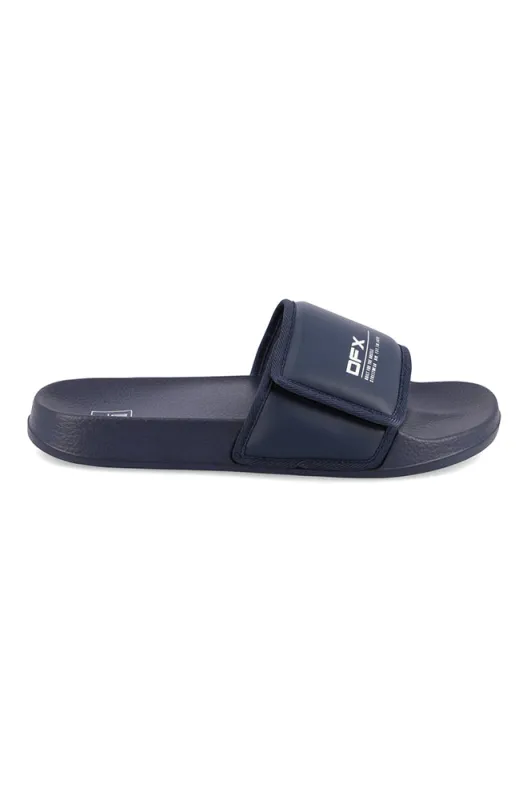 Kendric Padded Velcro Slide _ 167650 _ Navy sold by Dunns