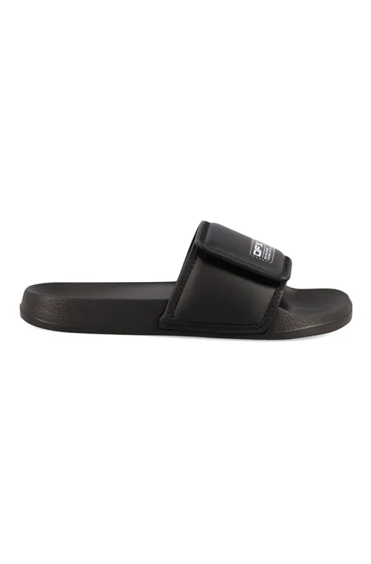 Kendric Padded Velcro Slide _ 163694 _ Black sold by Dunns