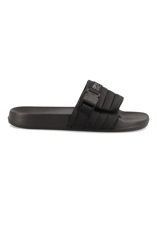 Dfx Quilted Sport Clip Slide _ 167746 _ Black sold by Dunns