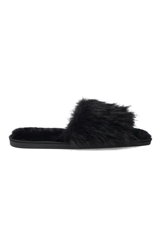 Lyra fur band slipper sold by Dunns