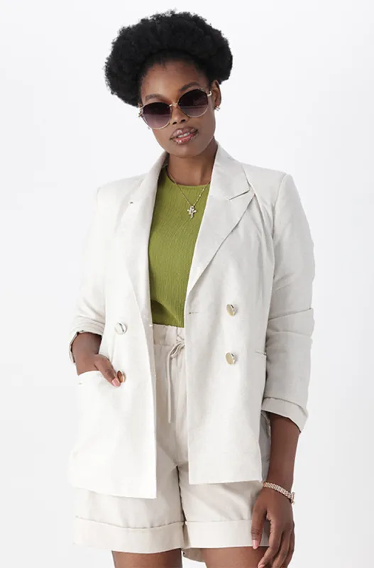BREA LINEN BLEND BLAZER sold by Dunns