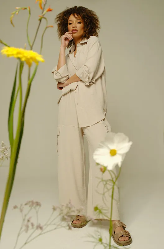 CLAIRE WIDELEG CARGO PANTS sold by Dunns