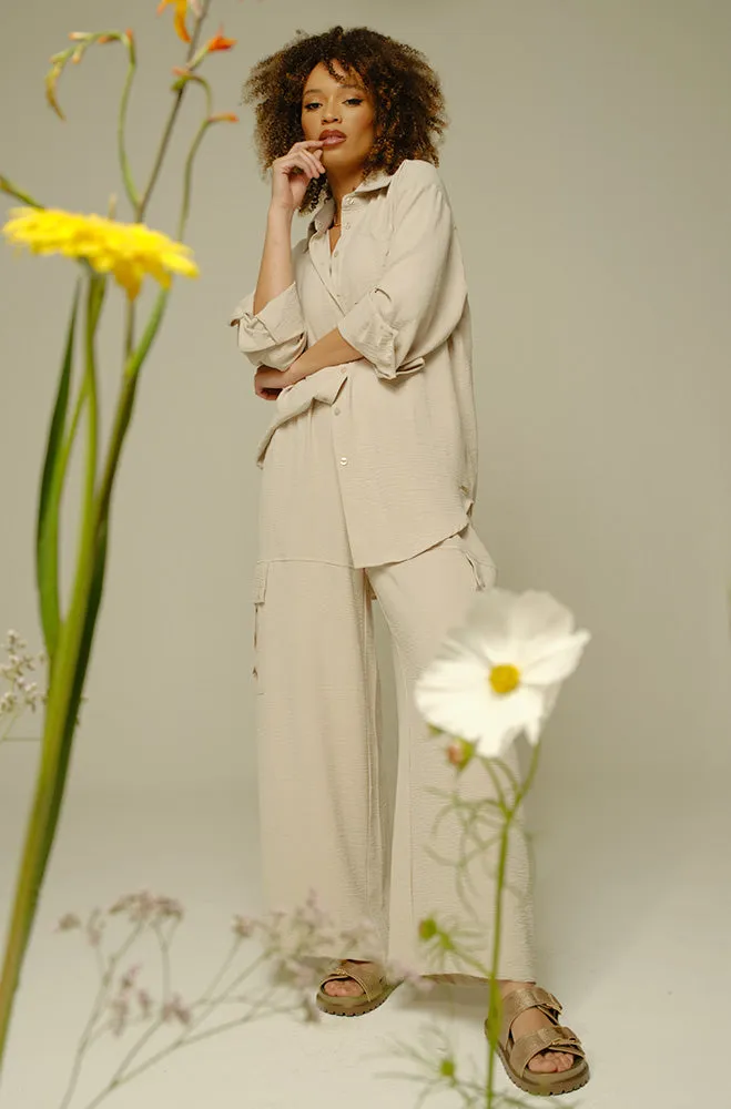 CLAIRE WIDELEG CARGO PANTS sold by Dunns