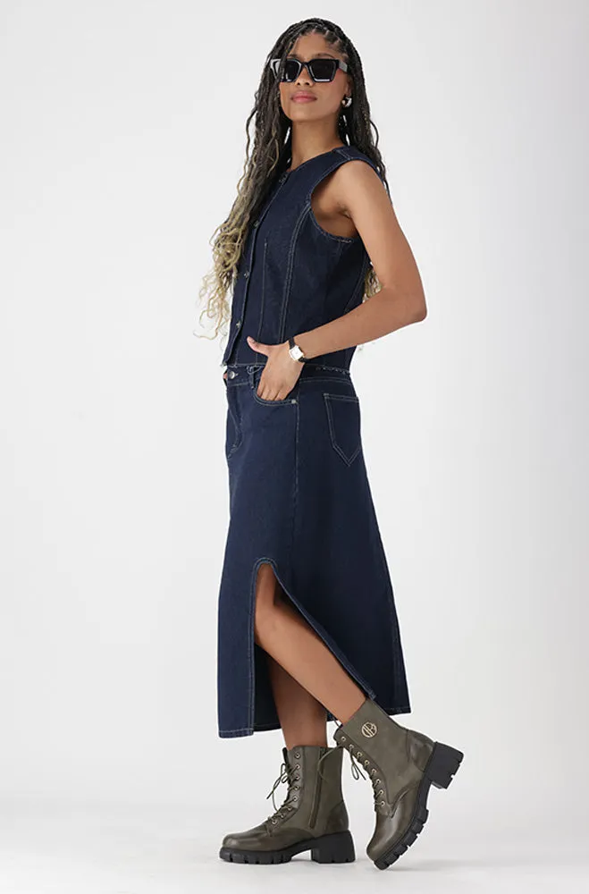 KEZIAH DENIM WAISTCOAT sold by Dunns product image thumbnail 5