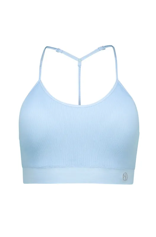 Cece Seamfree Ribbed Bra Top _ 163716 _ Blue sold by Dunns