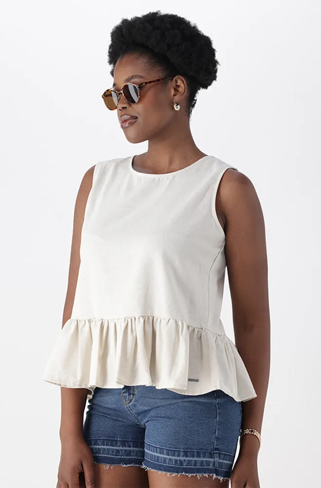 RYLEE LINEN BLEND TOP sold by Dunns product image thumbnail 4