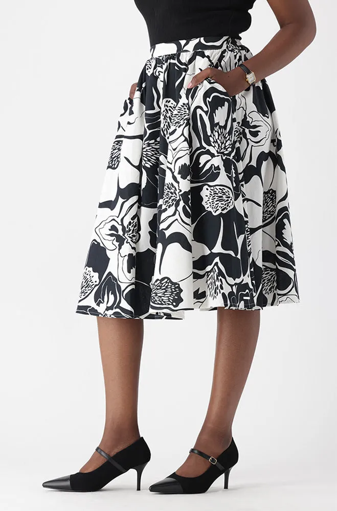 MIRAH LINEN BLEND FLARE SKIRT sold by Dunns product image thumbnail 5