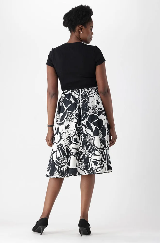MIRAH LINEN BLEND FLARE SKIRT sold by Dunns product image thumbnail 4