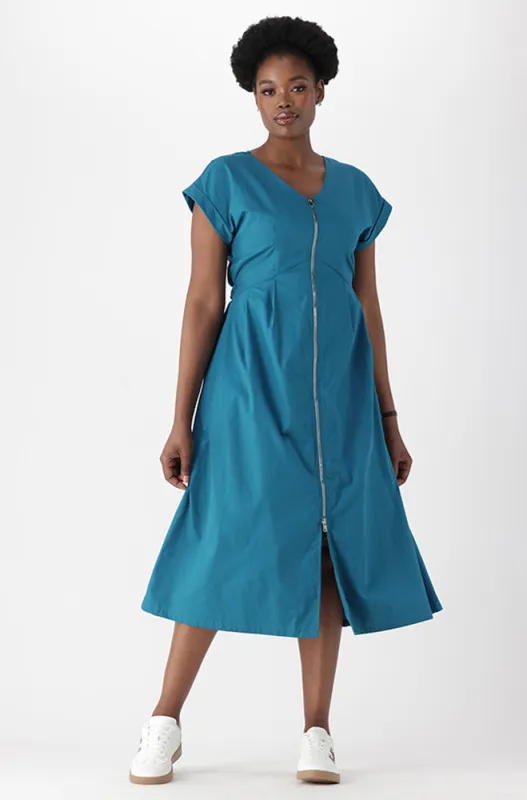 PREA V NECK FRONT ZIP FIT AND FLARE DRESS sold by Dunns