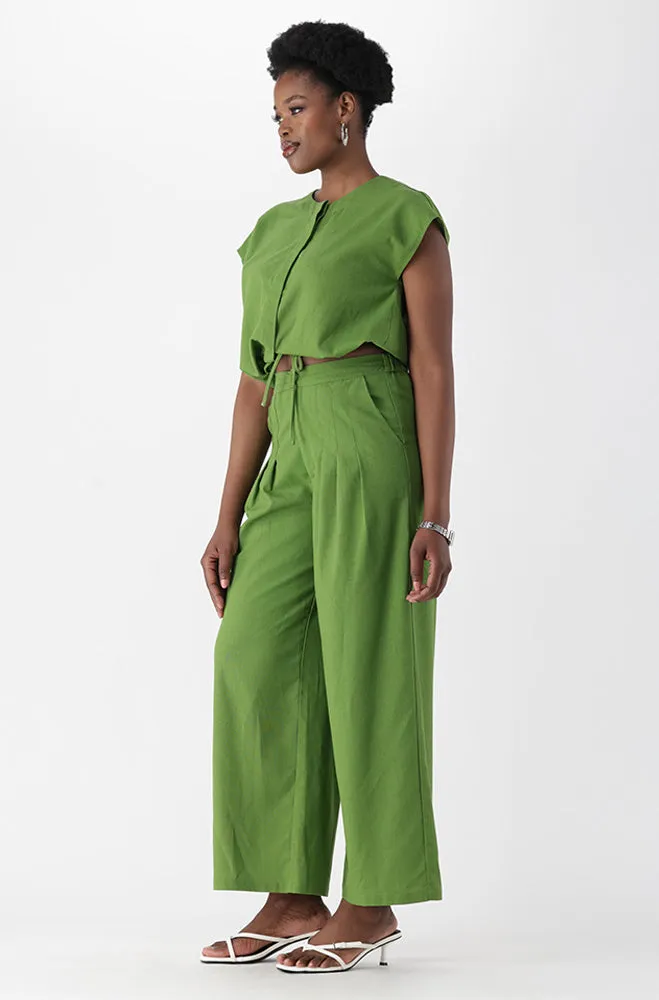 ANDREA LINEN BLEND PLEATED PANTS sold by Dunns product image thumbnail 5