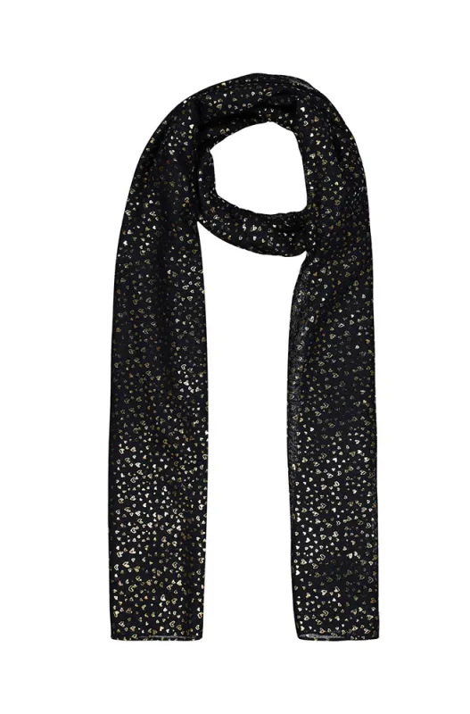 Tara Printed Scarf _ 164294 _ Navy sold by Dunns