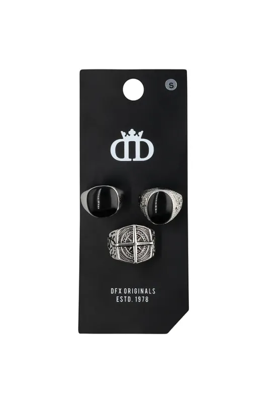 Kayden 3 Pack Rings _ 163394 _ Silver sold by Dunns