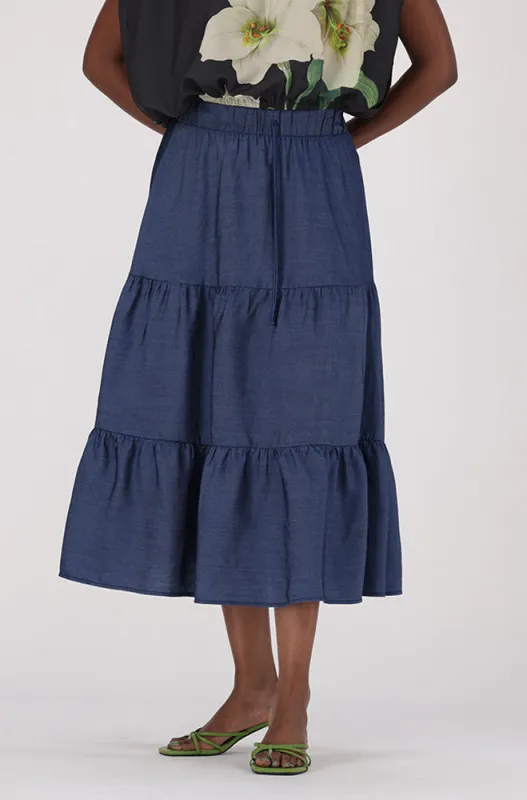 AVAIRA CHAMBRAY SKIRT sold by Dunns