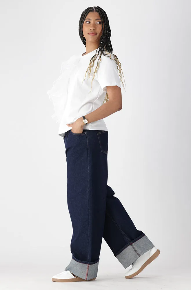 OLIVIA FRILL TEE sold by Dunns product image thumbnail 4