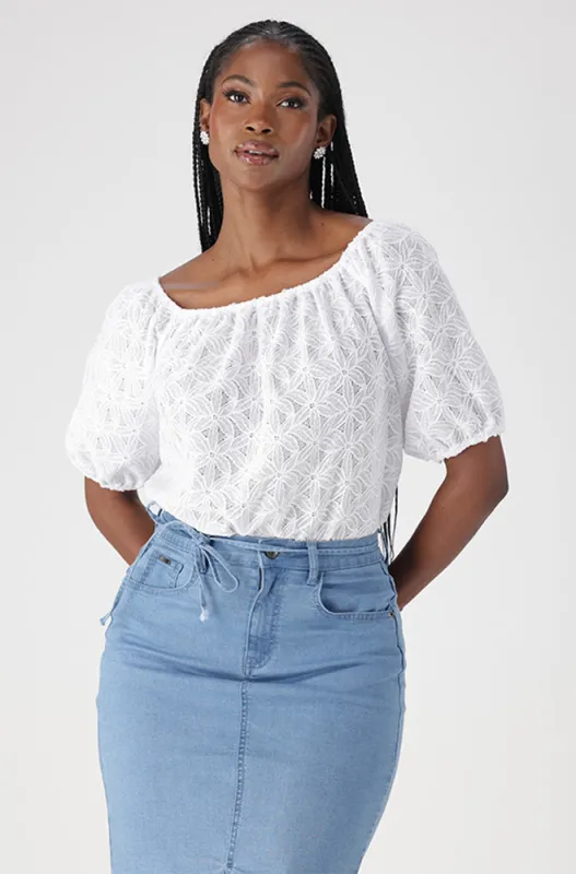 HAZEL TEXTURED TOP sold by Dunns