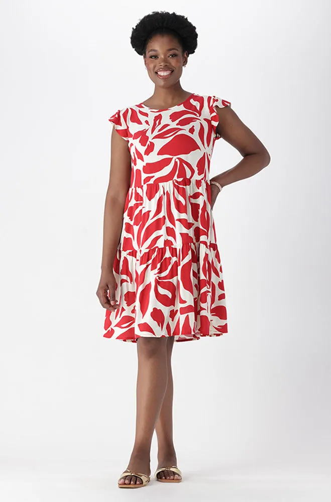 CARLA FLUTTER SLEEVE DRESS sold by Dunns