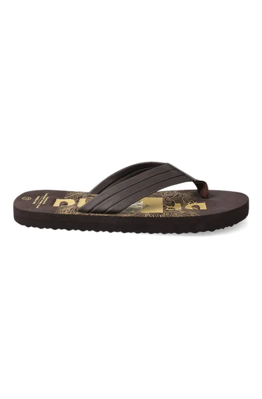 Muzo printed flip flop sold by Dunns