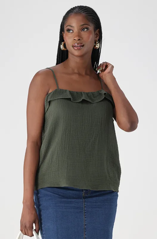 ZURI TEXTURED STRAPPY TOP sold by Dunns
