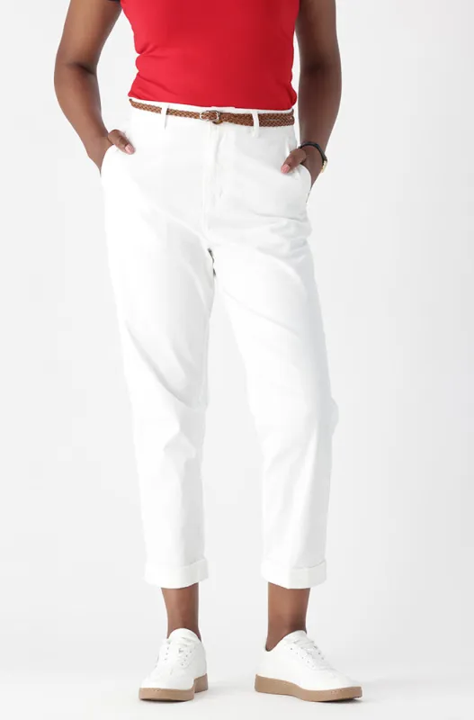 CORA BELTED CHINO sold by Dunns