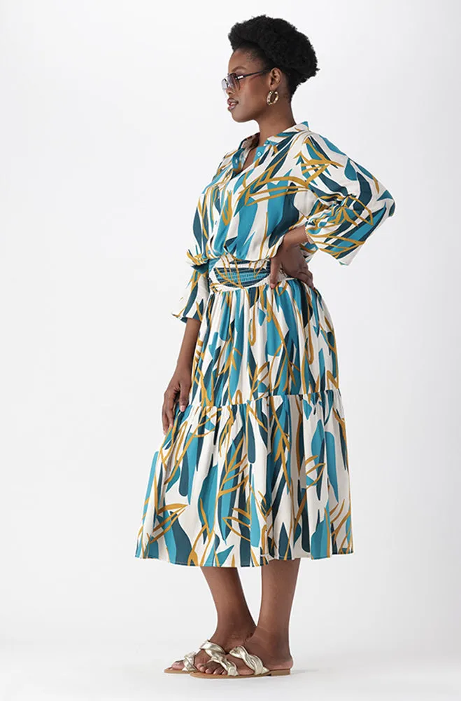 LINA TIERED SHIRRED WAIST SKIRT sold by Dunns product image thumbnail 3