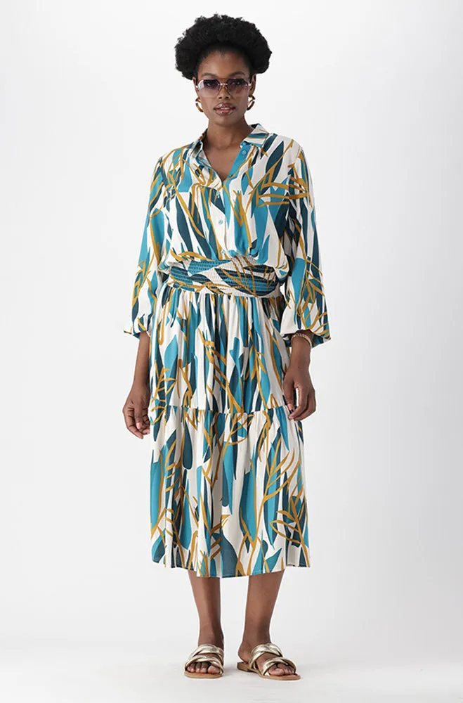 LINA TIERED SHIRRED WAIST SKIRT sold by Dunns product image thumbnail 4