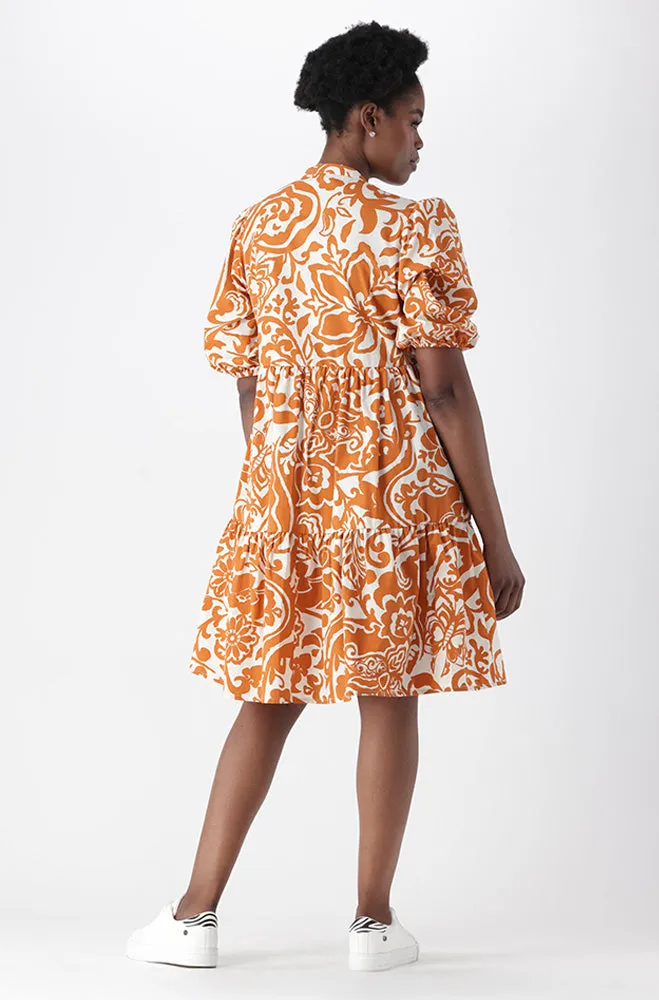 KIARA GEO BUTTON DOWN DRESS sold by Dunns product image thumbnail 5