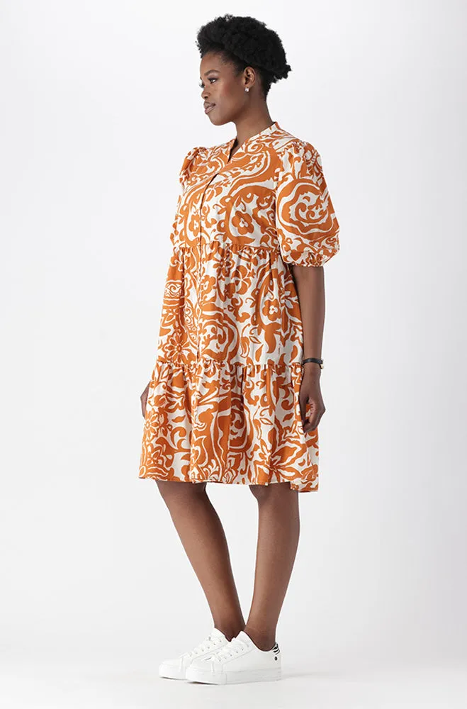 KIARA GEO BUTTON DOWN DRESS sold by Dunns product image thumbnail 2