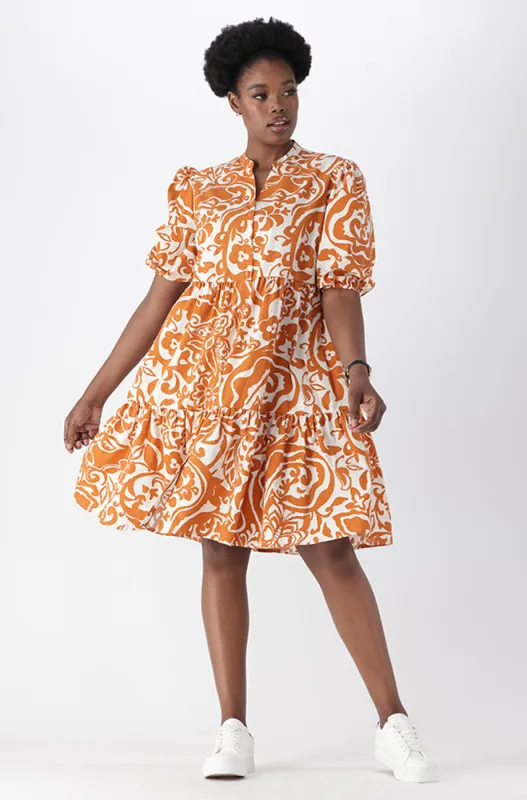 KIARA GEO  BUTTON DOWN DRESS sold by Dunns