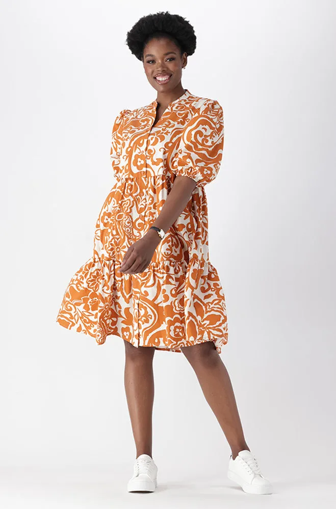 KIARA GEO BUTTON DOWN DRESS sold by Dunns product image thumbnail 4